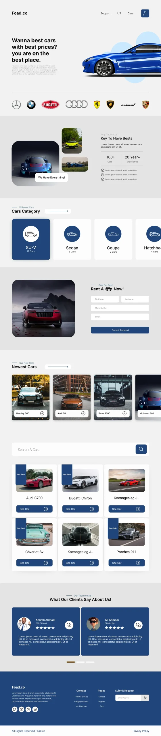 نمونه سایت گالری ماشین